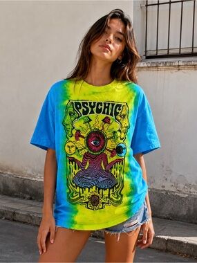 Psychic Tie‑Dye Graphic Tee